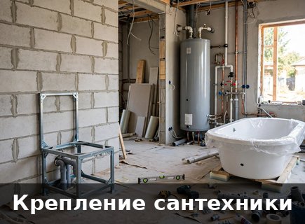Инсталляция, бойлер и ванна: крепление тяжёлой сантехники к газобетону